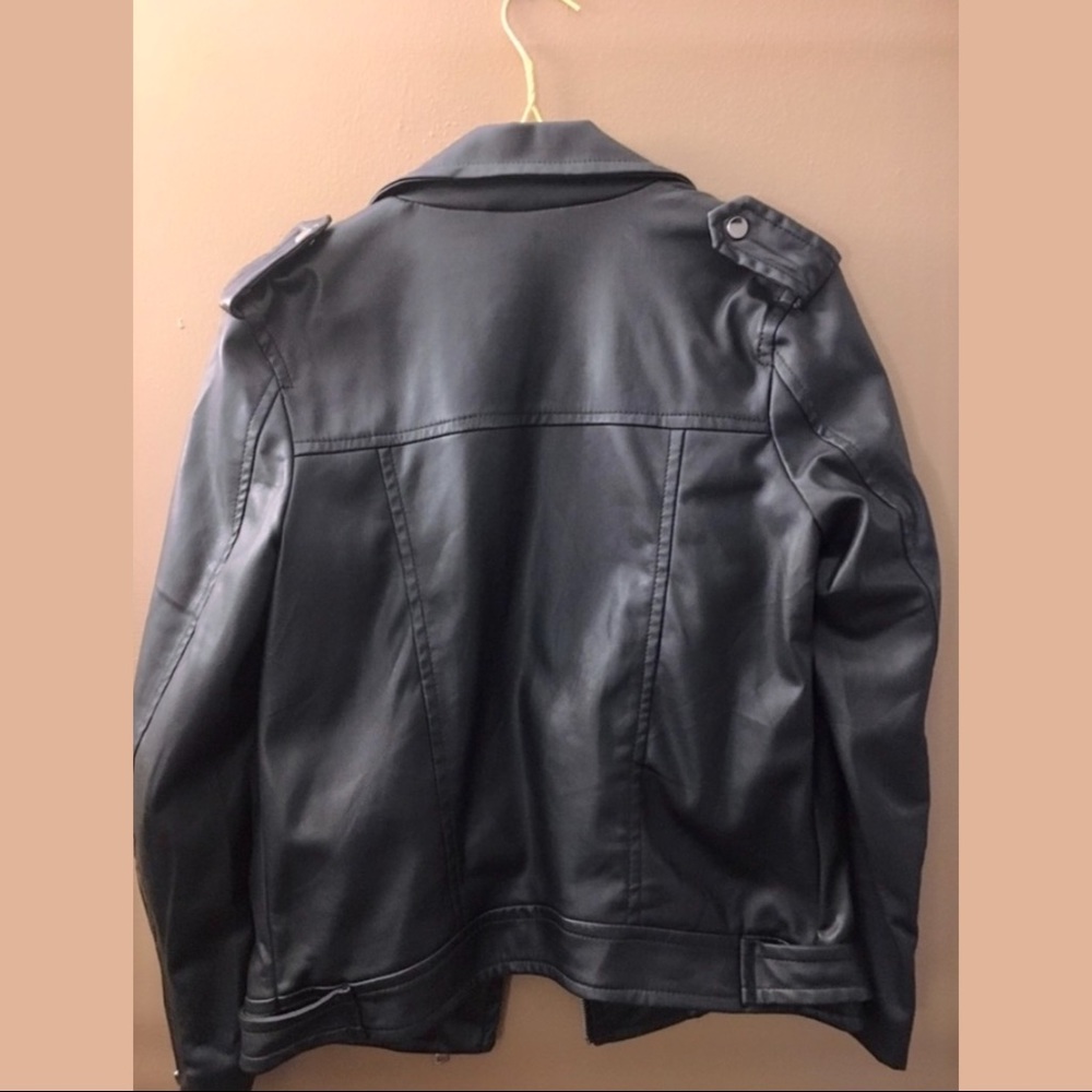 H&M black leather jacket - Picture 2 of 5